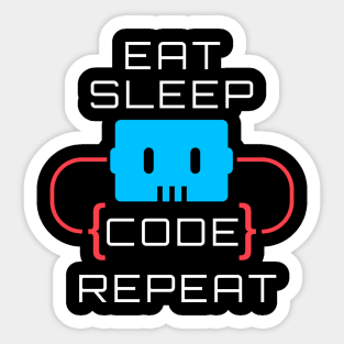 Eat Sleep Code Repeat Sticker